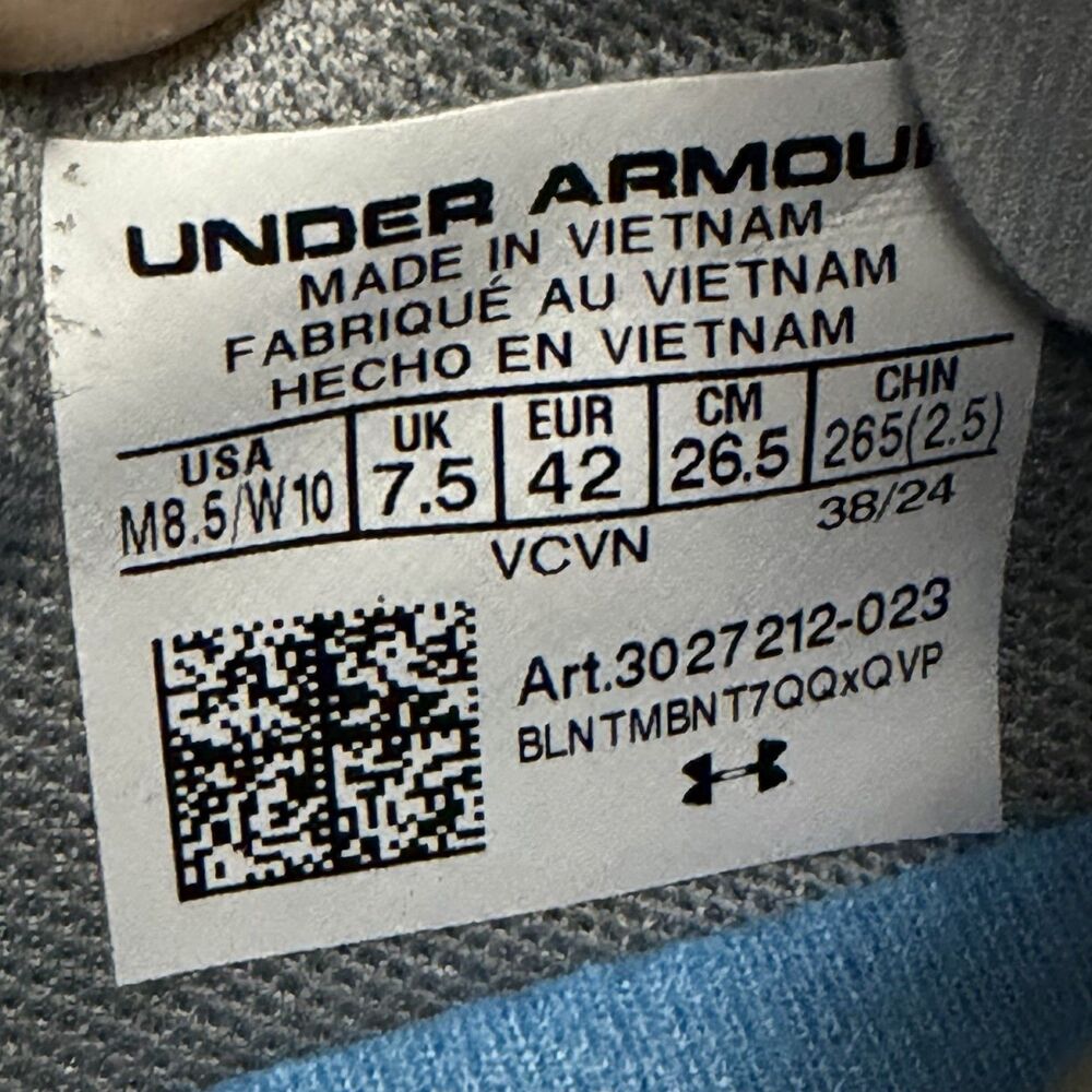 Under Armour Fat Tire Venture Pro Distant Grey White Men’s Size 8.5 3027212-023 - Picture 12 of 12